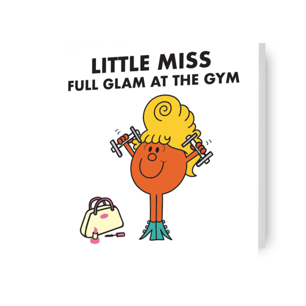 Gepersonaliseerde Mr Men & Little Miss 'Full Glam At The Gym' verjaardagskaart