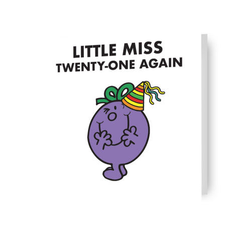 Mr Men & Little Miss Personalised 'Twenty One Again' Birthday Card