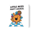Biglietti d'auguri personalizzati Little Miss Meme, animali da festa - qualsiasi messaggio all'interno