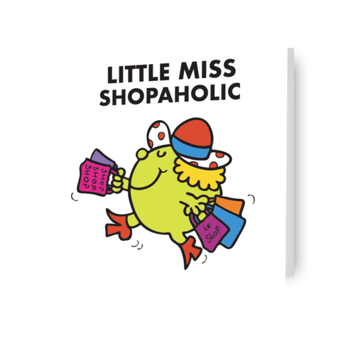 Biglietti d'auguri personalizzati Little Miss Meme, Shopaholic - Qualsiasi messaggio all'interno
