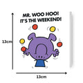 Mr Men & Little Miss Personalised 'Mr Weekend' Birthday Card