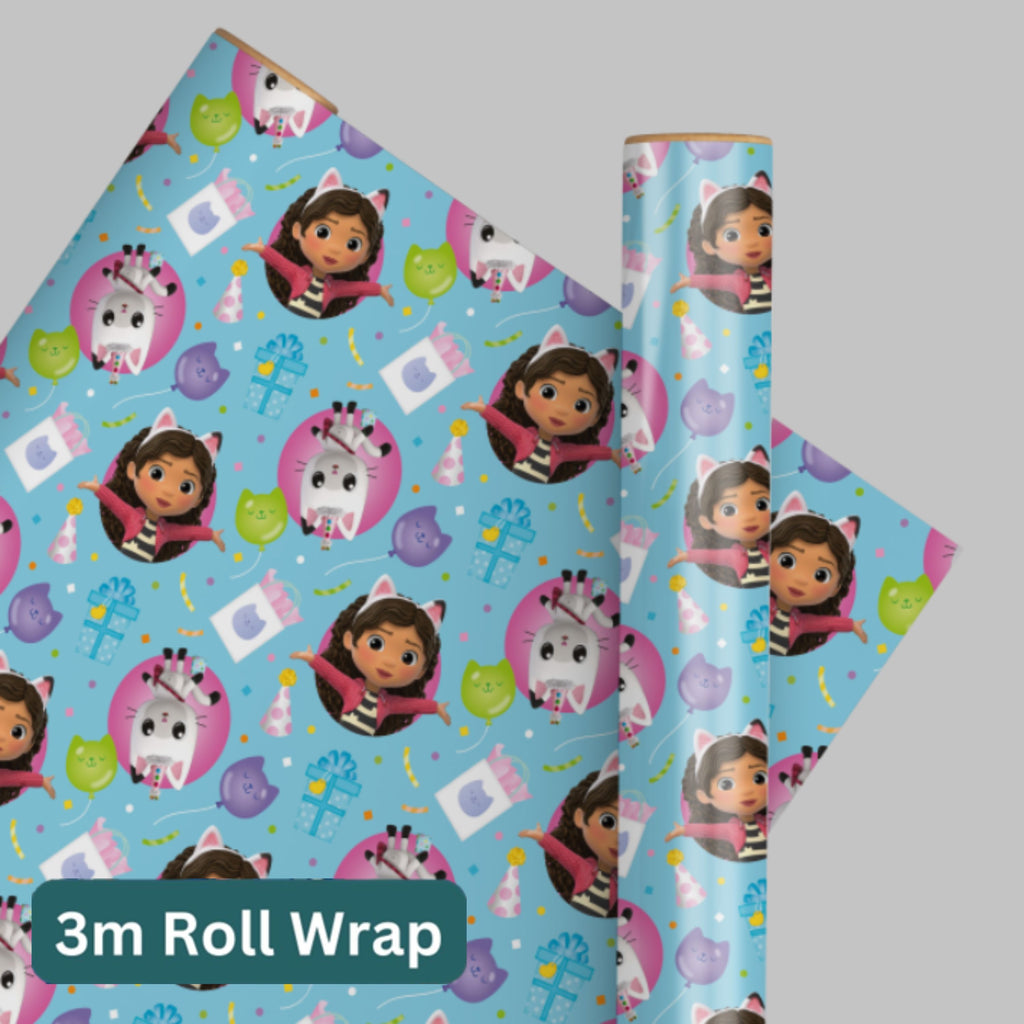 Gabby's Dollhouse 3m Roll Wrap