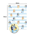 Bluey Wrapping Paper, Gift Wrap, 2 sheets & 2 tags