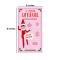 Elf On The Shelf Little Girl Christmas Card