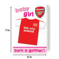 Arsenal FC New Baby Girl 'Born A Gooner!' Greeting Card