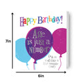 Brightside 'Age Is Just A Number' Birthday Card