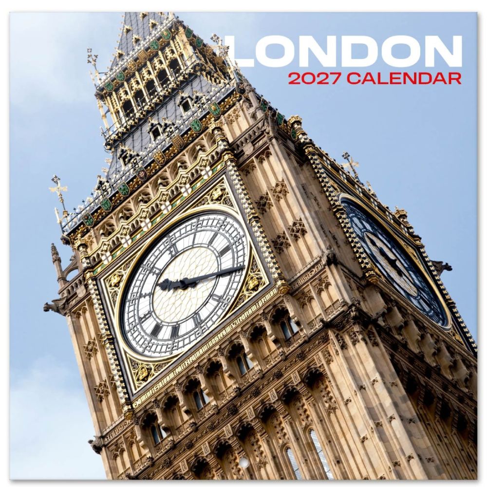 LONDON 2027 16 MONTH SQUARE CALENDAR
