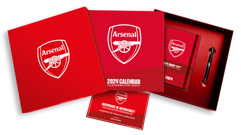 Arsenal Fc 2024 Calendar & Diary Musical Gift Set