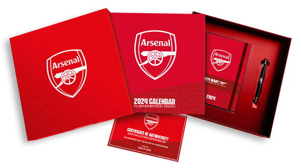 Arsenal FC 2024 Calendar & Diary Musical Gift Set