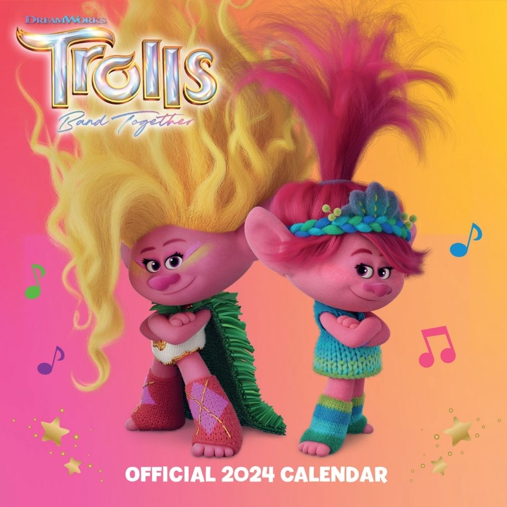 Trolls 3 Movie 2024 Square Calendar Danilo Promotions