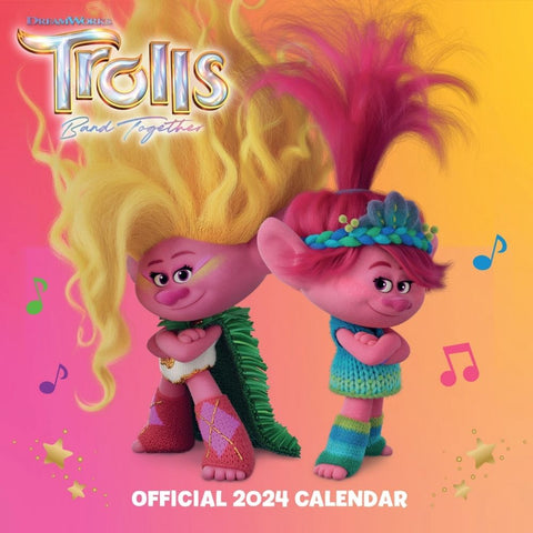 Trolls 3 Movie 2024 Square Calendar