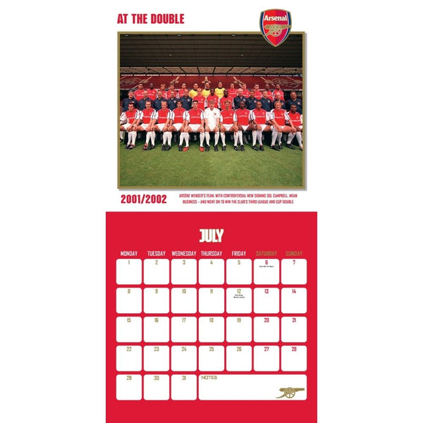 Calendar 2020 Arsenal FC