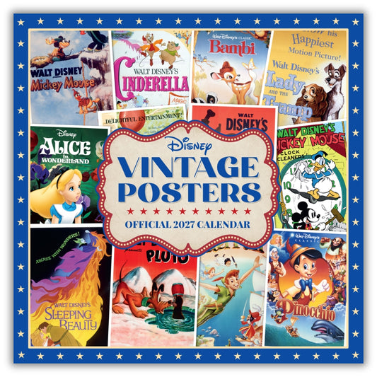 DISNEY VINTAGE POSTERS 2027 SQUARE CALENDAR