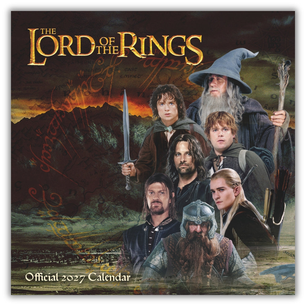 THE LORD OF THE RINGS 2027 SQUARE CALENDAR