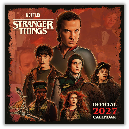 STRANGER THINGS SEASON 1-5 2027 SQUARE CALENDAR
