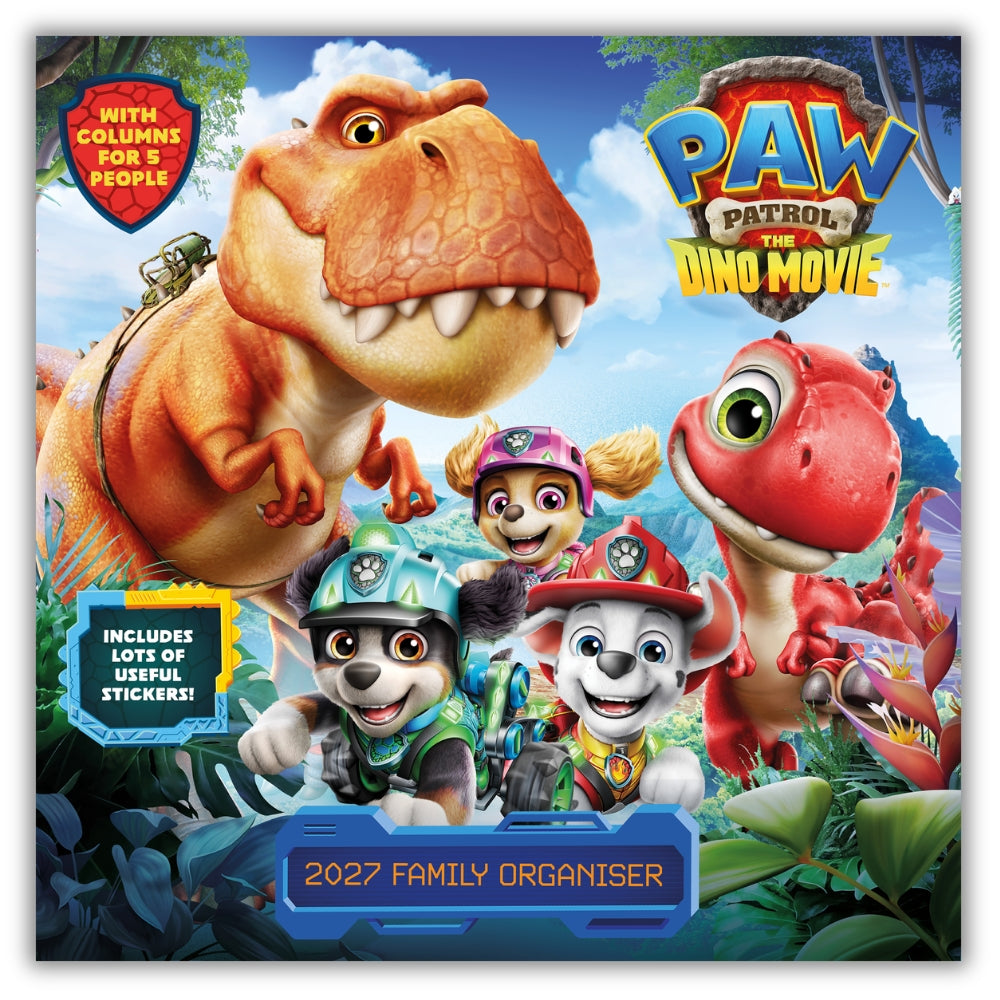 PAW PATROL DINO MOVIE 2027 FAMILY ORGANISER (WITH STICKERS) - PRE-ORDER