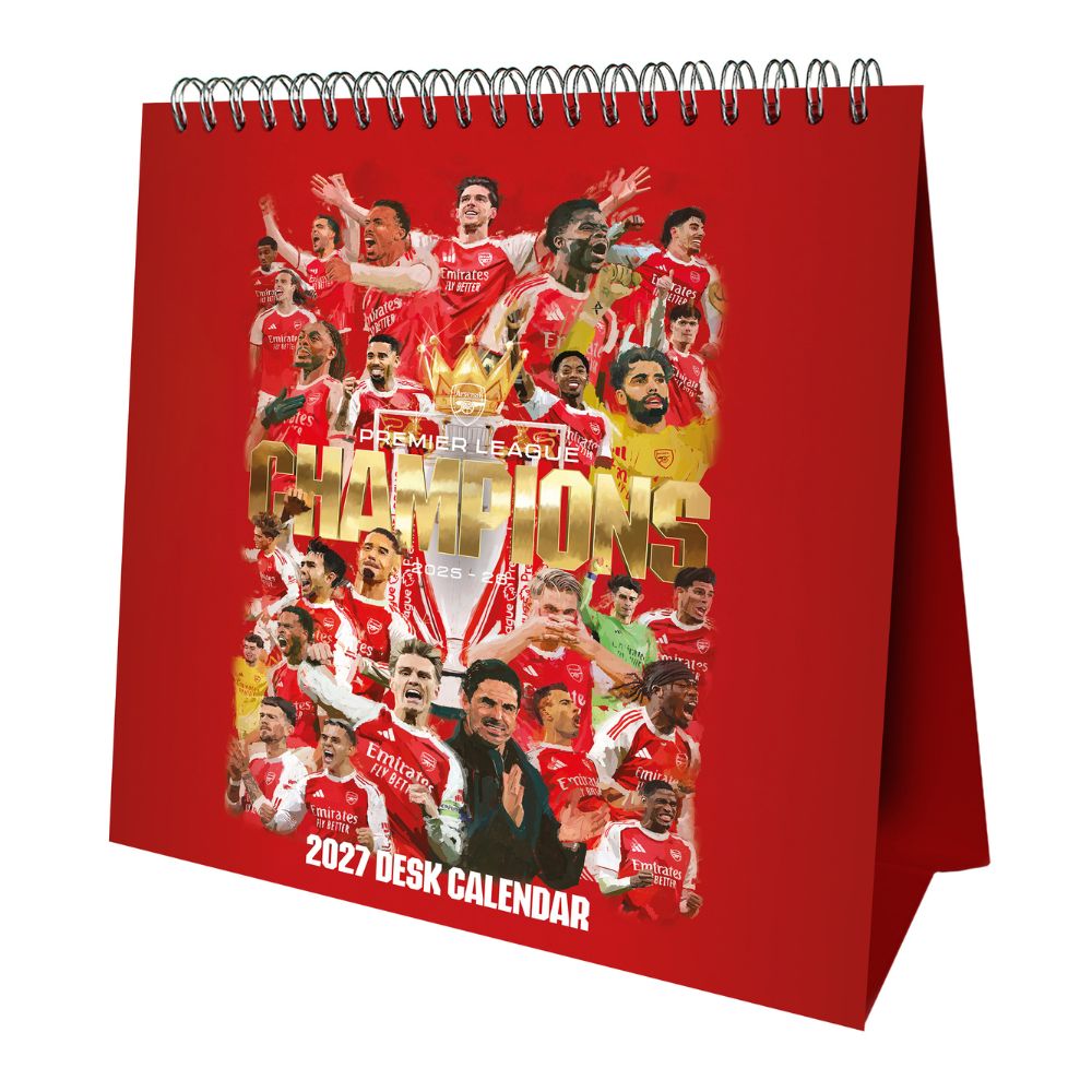 ARSENAL FC 2027 DESK EASEL CALENDAR (POSTCARDS)