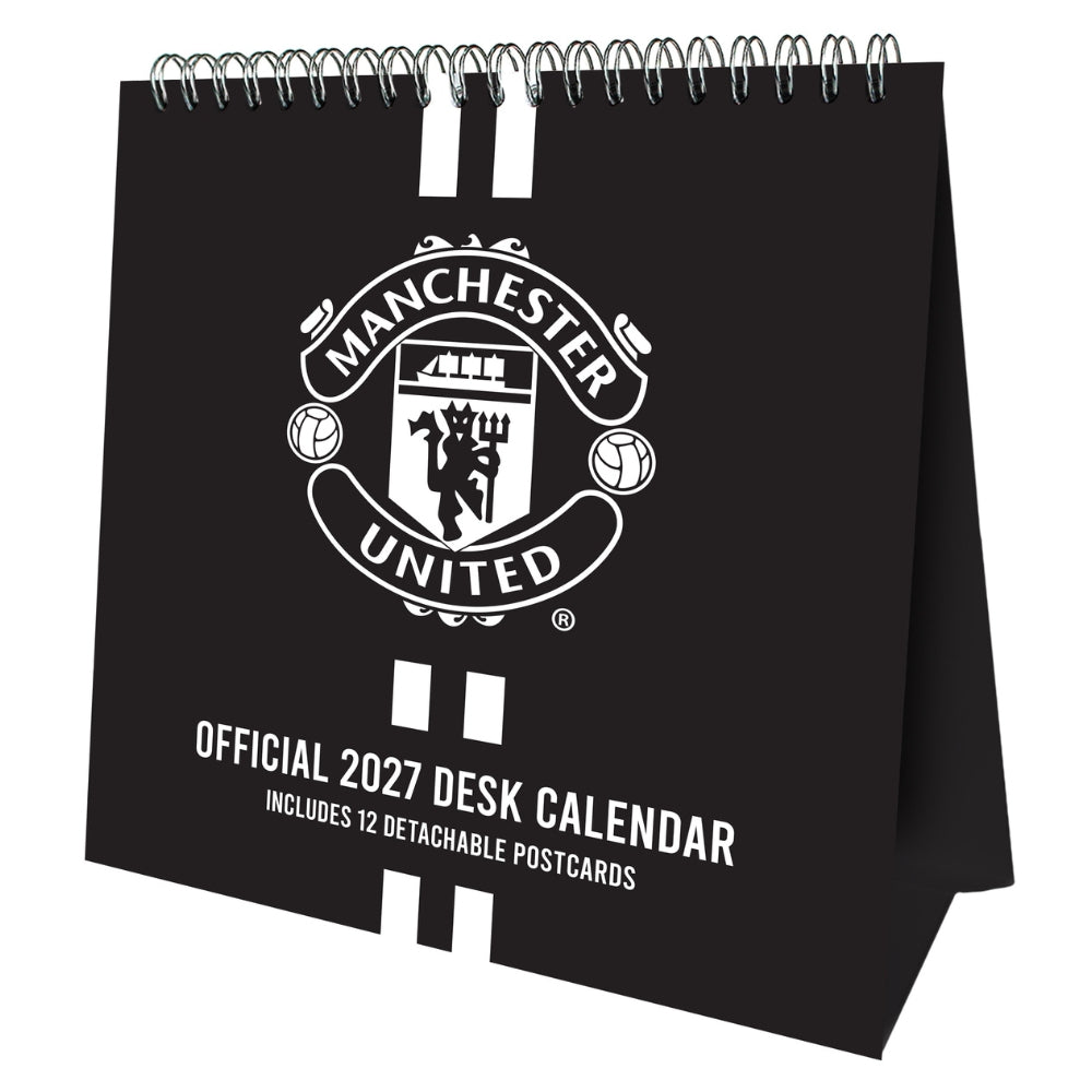 MANCHESTER UNITED FC 2027 DESK EASEL CALENDAR (POST CARDS)
