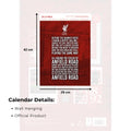LIVERPOOL FC 2027 A3 DELUXE CALENDAR - PRE-ORDER