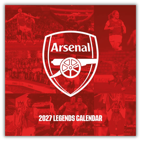 ARSENAL FC LEGENDS 2027 SQUARE CALENDAR - PRE-ORDER