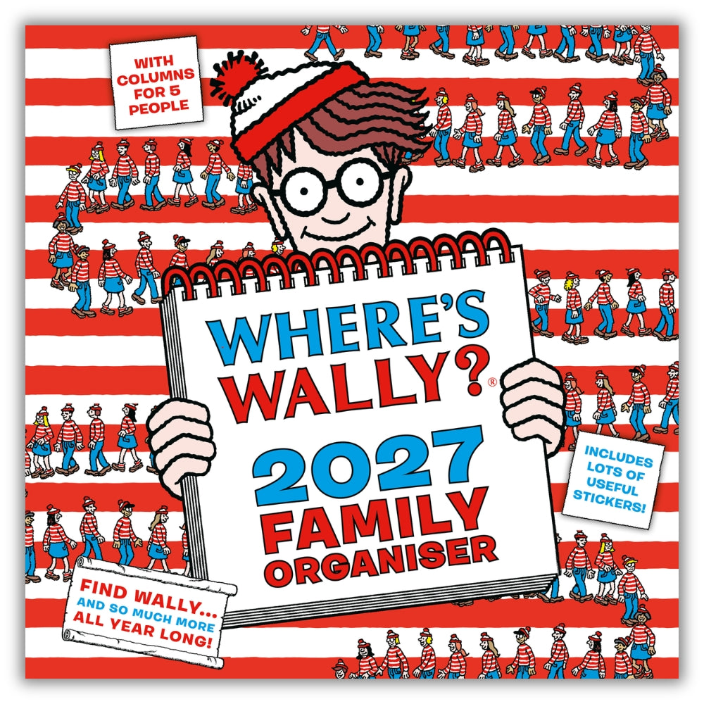 WHERES WALLY 2027 FAMILY ORGANISER (WITH STICKERS) - PRE-ORDER