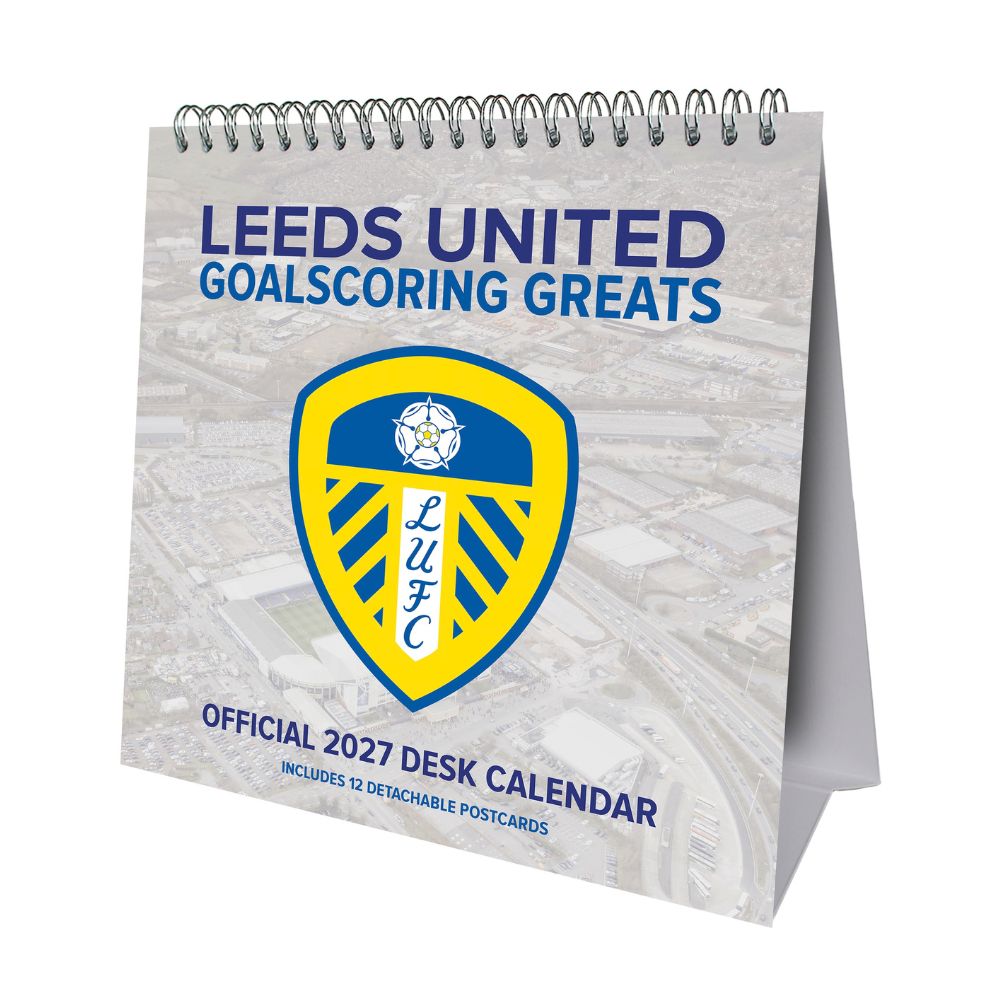 LEEDS UNITED 2027 DESK EASEL CALENDAR