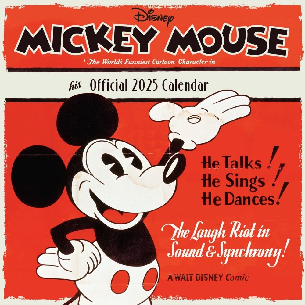 DISNEY MICKEY MOUSE CLASSIC 2025 VIERKANTE KALENDER