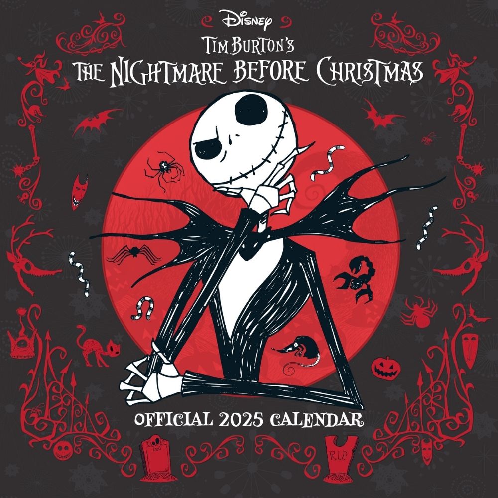 DISNEY THE NIGHTMARE BEFORE CHRISTMAS MOVIE 2025 SQUARE CALENDAR