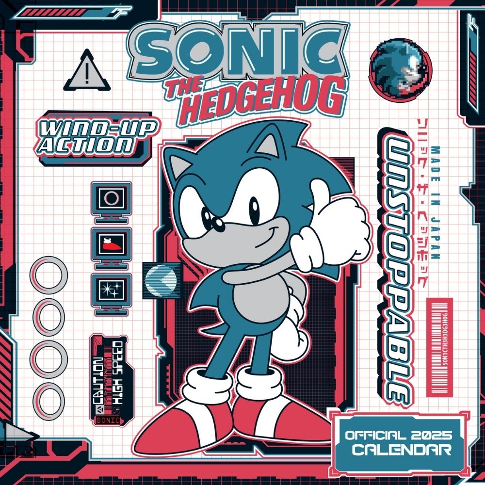 SONIC THE HEDGEHOG 2025 SQUARE CALENDAR