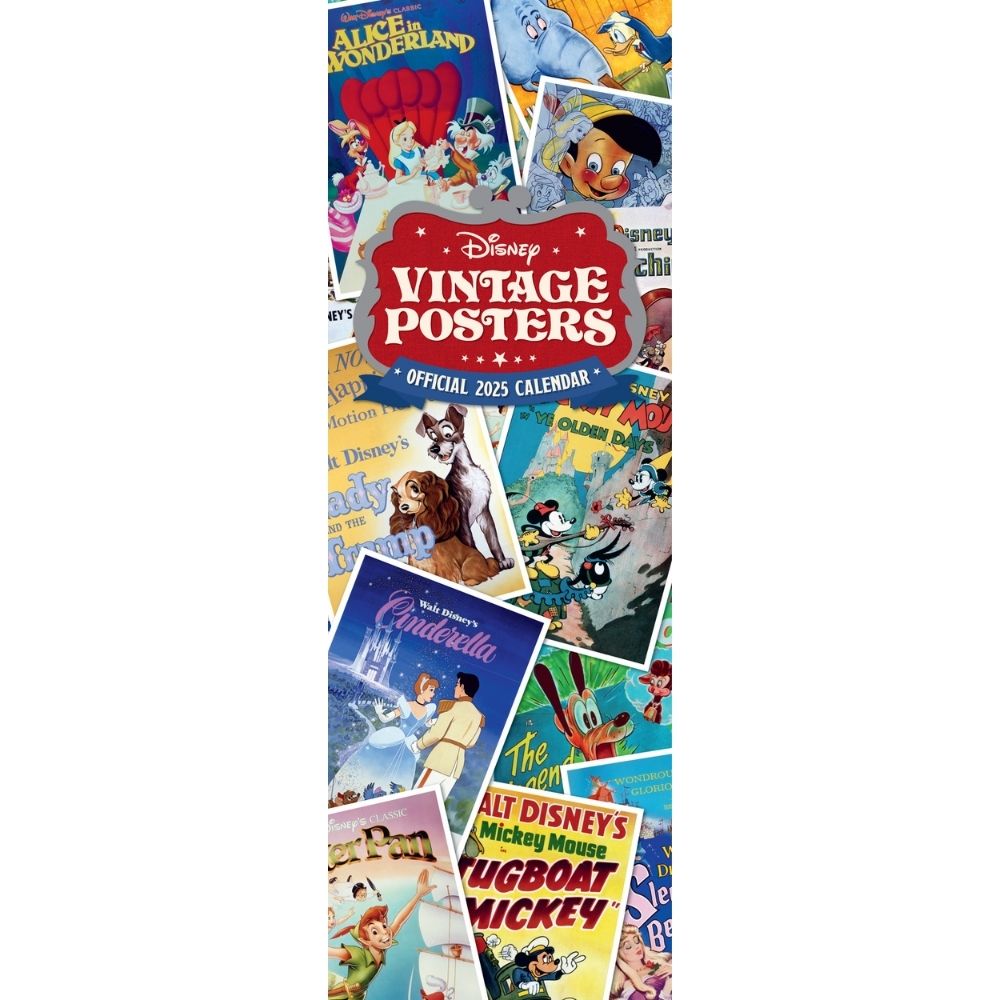 DISNEY VINTAGE POSTERS 2025 SLANKE KALENDER