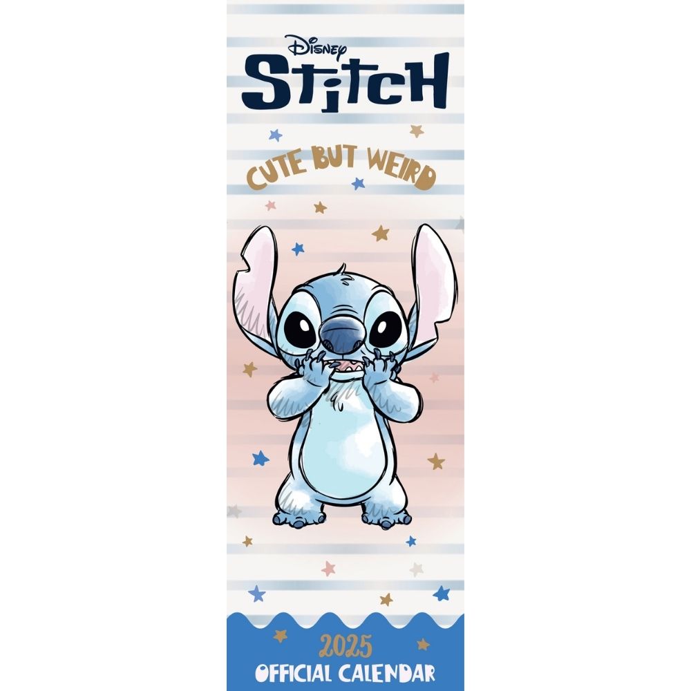 DISNEY STITCH 2025 SLIM CALENDAR (PLASTICFREE) Danilo Promotions