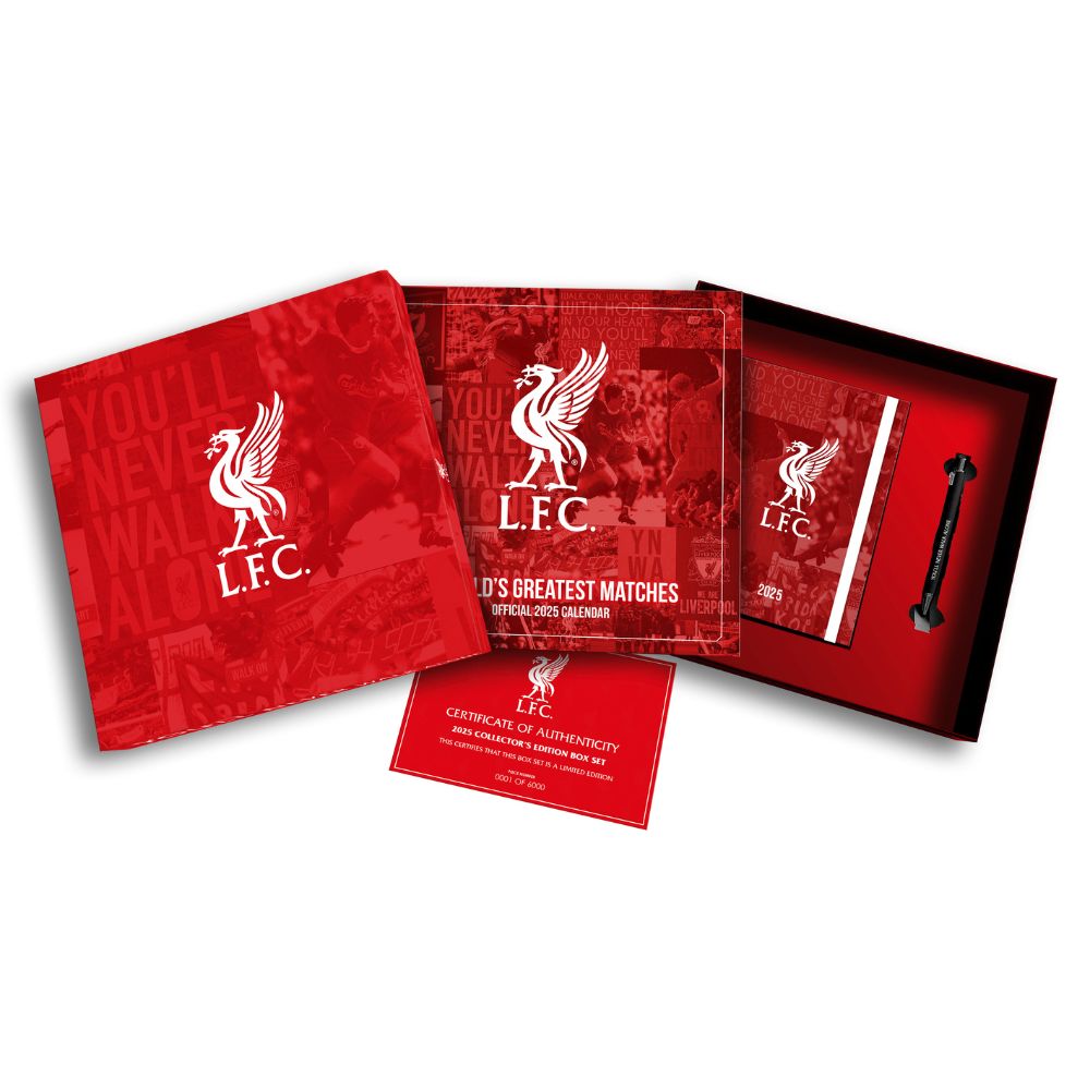 LIVERPOOL FC 2025 CALENDAR & DIARY MUSICAL GIFT BOX SET Danilo Promotions