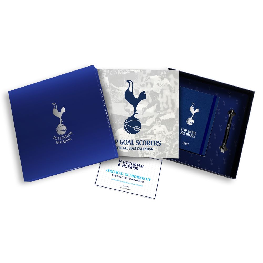 TOTTENHAM HOTSPUR FC 2025 CALENDAR & DIARY MUSICAL GIFT BOX Danilo