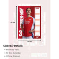 ARSENAL FC WOMENS 2025 A3 CALENDAR