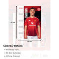 MANCHESTER UNITED FC 2025 A3 CALENDAR