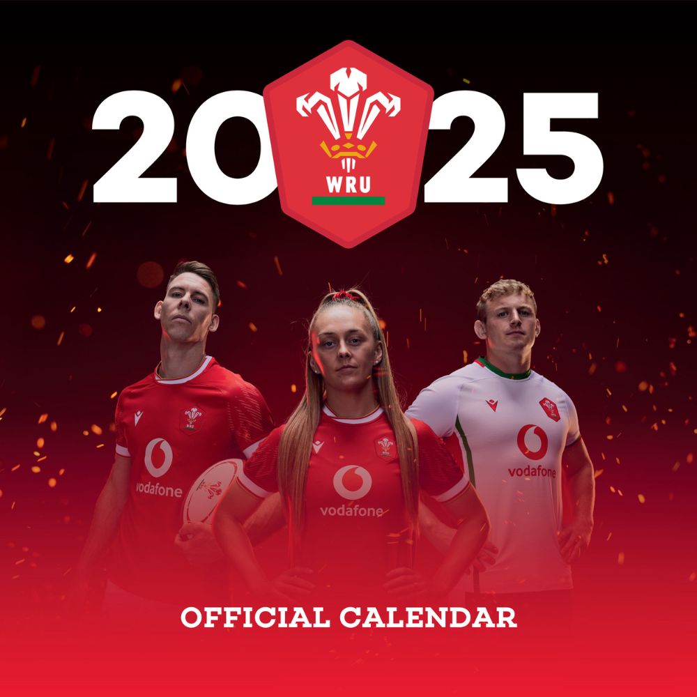 WELSH RUGBY UNION 2025 VIERKANTE KALENDER