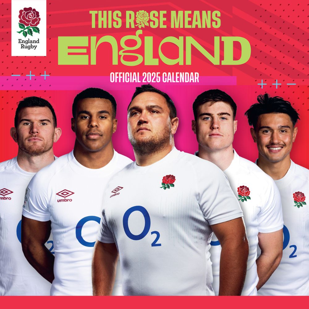 ENGELAND RUGBY UNION 2025 VIERKANTE KALENDER