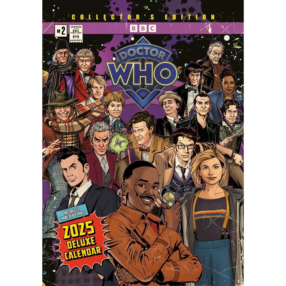 DOCTOR WHO CLASSIC 2025 A3 DELUXE CALENDAR