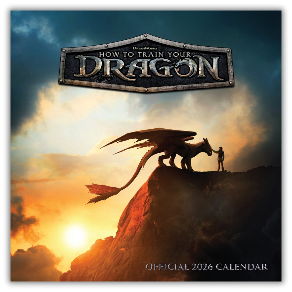 HOW TO TRAIN YOUR DRAGON MOVIE 2026 SQUARE CALENDAR