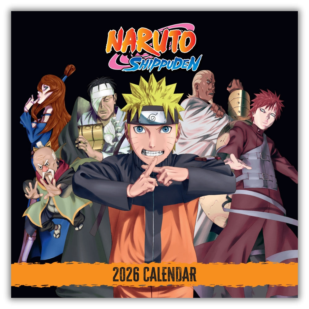 NARUTO SHIPPUDEN 2026 SQUARE CALENDAR