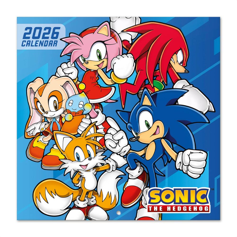 SONIC THE HEDGEHOG 2026 SQUARE CALENDAR