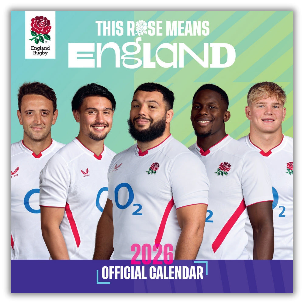 ENGLAND RUGBY UNION 2026 SQUARE CALENDAR