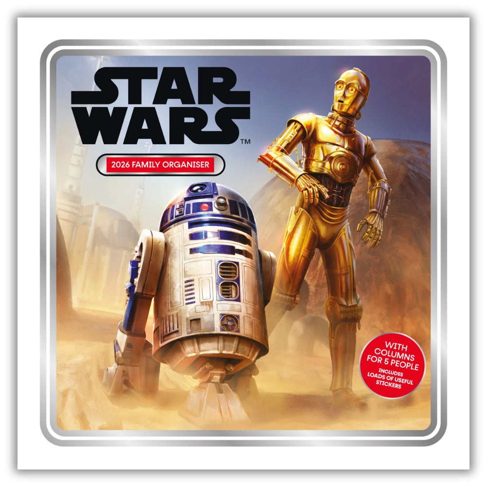 STAR WARS CLASSIC 2026 FAMILY ORGANISER CALENDAR (WITH STICKERS)