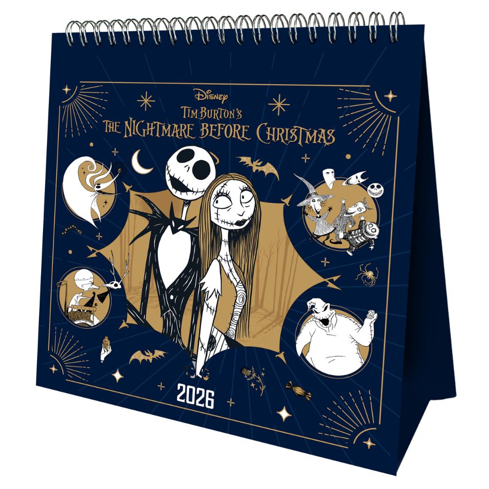 THE NIGHTMARE BEFORE CHRISTMAS 2026 DESK EASEL CALENDAR