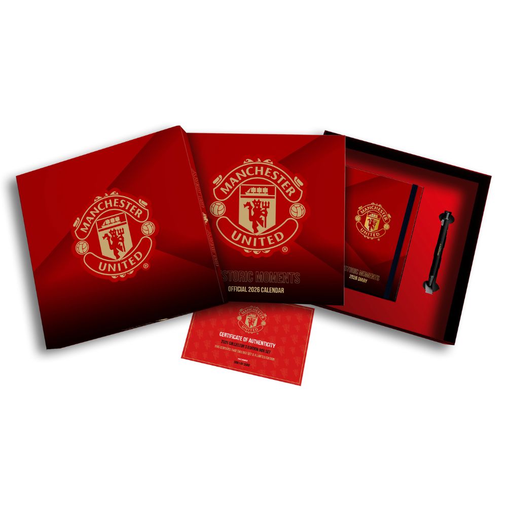 MANCHESTER UNITED FC 2026 CALENDAR & DIARY MUSICAL GIFT BOX - PRE-ORDER