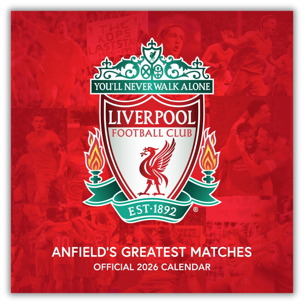 LIVERPOOL FC LEGENDS 2026 SQUARE CALENDAR