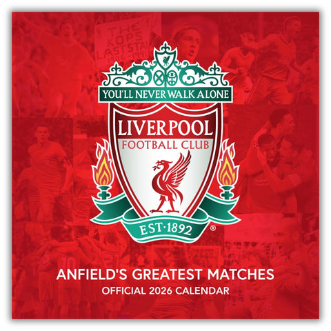 LIVERPOOL FC LEGENDS 2026 SQUARE CALENDAR