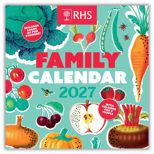 RHS 2027 FAMILY ORGANISER CALENDAR (WITH POCKET AND STICKERS)