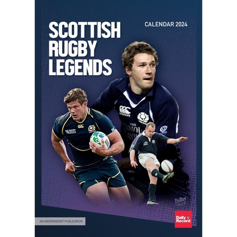 Scottish Rugby Legends 2024 A3 Calendar, Month to view