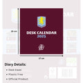 ASTON VILLA FC 2025 DESK EASEL CALENDAR